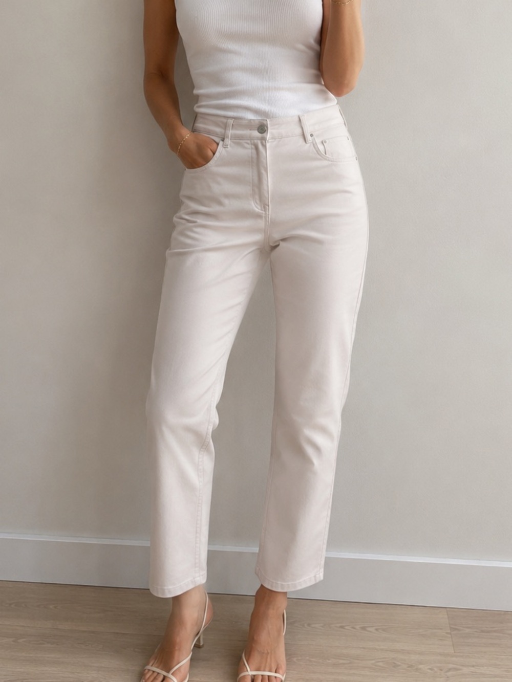 Aritzia Wilfred Melina Vegan Leather High Rise Cropped Pants Light Pink Size 10